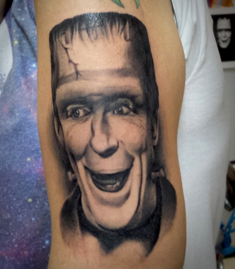 Arm tattoo of Frankenstein